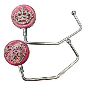 SPRING STREET DESIGN SET OF 2 CRYSTALS ENAMEL HANDBAG HOLDER BAG HOOK